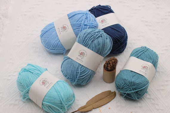 50g Balls of Milk Cotton Yarn, DK Weight With 4 Threads, 86 Colours, 80%  Cotton Yarn, Recommended Hook Size 2mm-3mm 