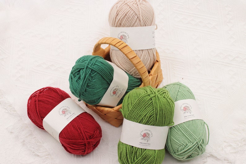 Premium Milk Cotton Yarn in 86 Beautiful Colors DK Weight 80% Cotton 50g weight Ideal for Crochet 2mm-3mm Hook image 2