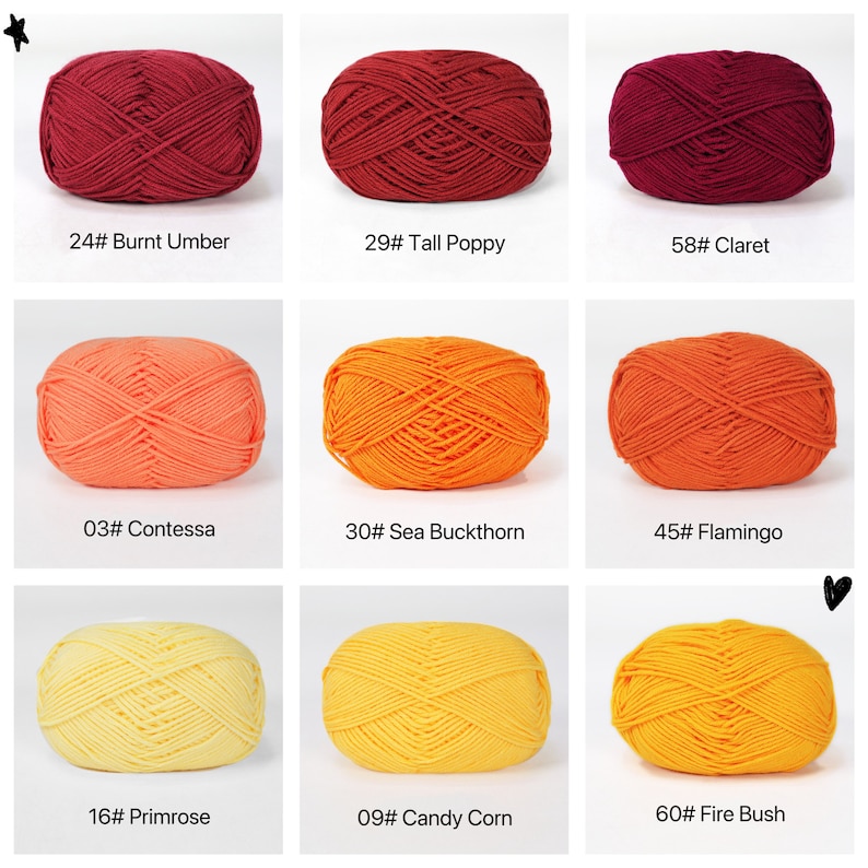 Milk Cotton Yarn Set: 86 Colors, DK Weight, Crochet Yarn - Etsy