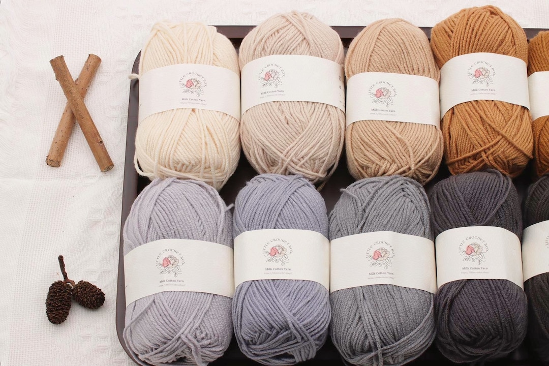 Crochet Cotton Yarn - #4 - Lt. Beige - 50 gram skeins - 85 yds —