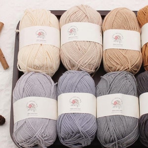 Premium Milk Cotton Yarn in 86 Beautiful Colors - DK Weight - 80% Cotton  - 50g weight - Ideal for Crochet (2mm-3mm Hook)