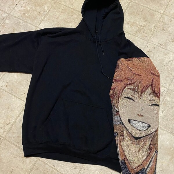 Shoyo Hinata Haikyu Anime Sleeve Hoodie Sweatshirt Crewneck Pullover