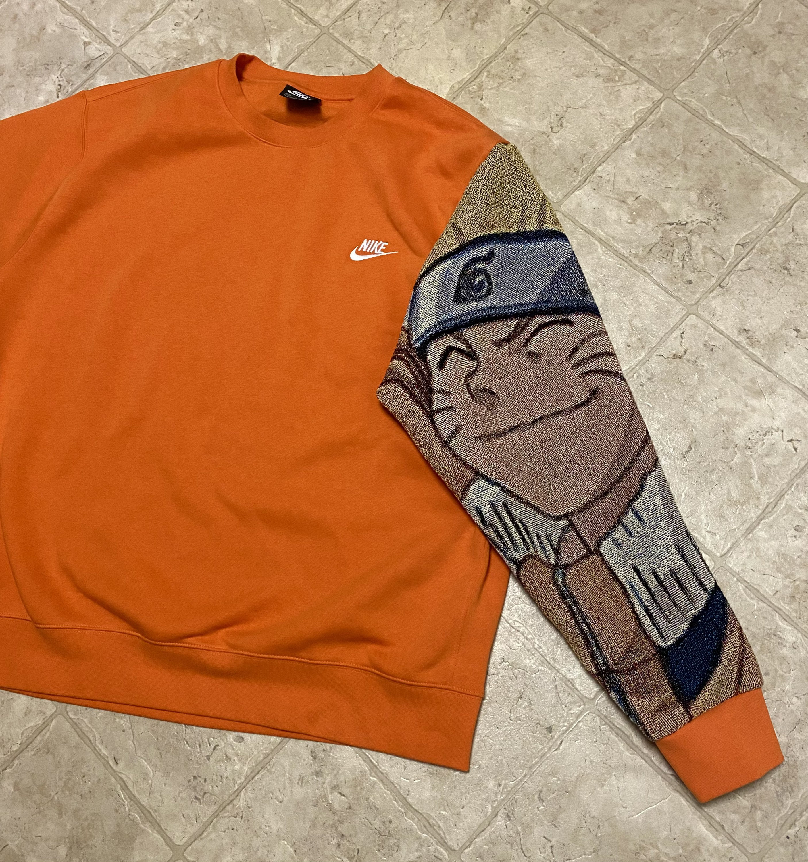 Naruto Nike Anime Sleeve Sweatshirt Crewneck Pullover Etsy