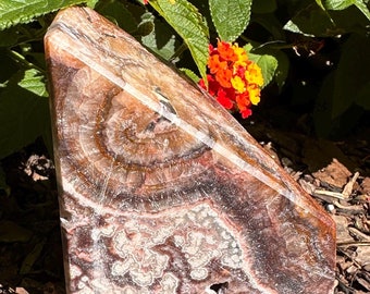 Banded Calcite Specimen | Free Standing Banded Calcite | Polished Calcite