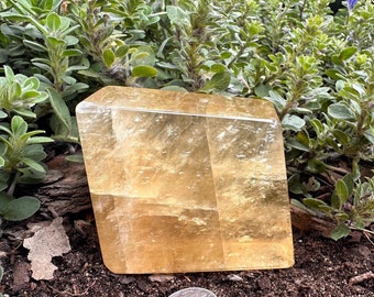 Optical Honey Calcite | Honey Calcite Optical | Polished Honey Optical Calcite | Polished Calcite | Rainbows