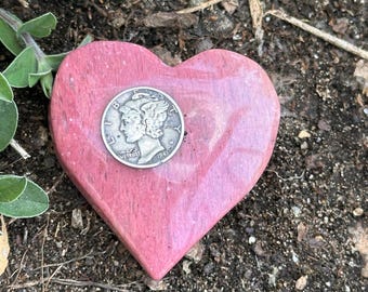 Pink Petrified Wood Heart | Mineralized Wood Heart | Petrified Wood Australia | Polished Pink Petrified Wood | New to the Shop