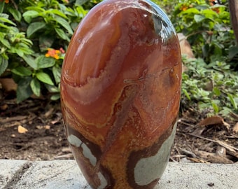 Polychrome Jasper Sculpture | Polished Polychrome Jasper Free Standing | Free Form Polychrome Jasper