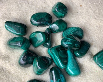 Malachite Tumbled Stone, Small Malachite Tumble
