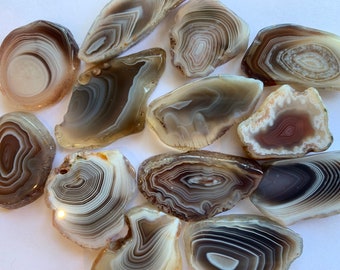 Botswana Agate Tumbled Slice,  Tumbled Botswana Agate slice