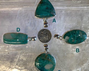 Quantum Quattro Pendants, Sterling Silver Triangle, Oval, Circle, Rectangle