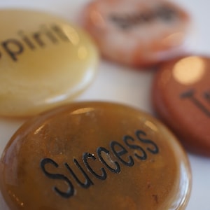 Spirit Word Stone, Strength Word Stone, Success  Gemstone, Trust Word Stone