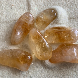 Extra Large Grade A Citrine Tumble, Tumbled Citrine Stone