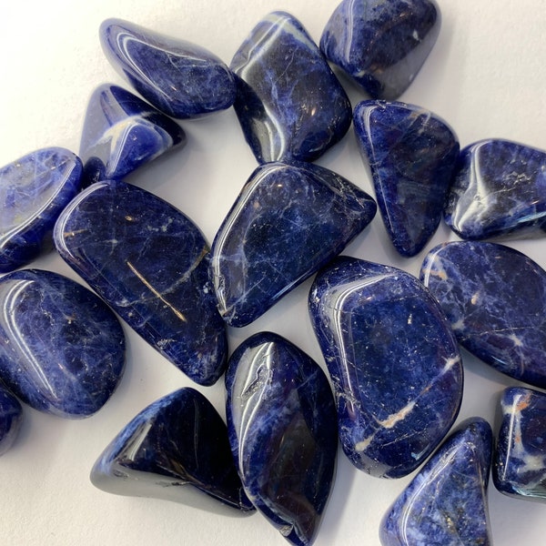 Sodalite Tumbled Stone, Small to Medium Sodalite