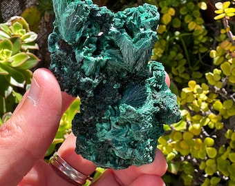 Fibrous Malachite | Flashy Malachite | Raw | Deep Green Malachite