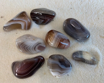 Botswana Agate Tumbled Stone, Medium Botswana Agate Tumble