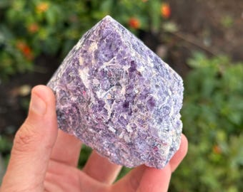 Polished Lepidolite Point | Lepidolite Point Raw | Lepidolite with Mica