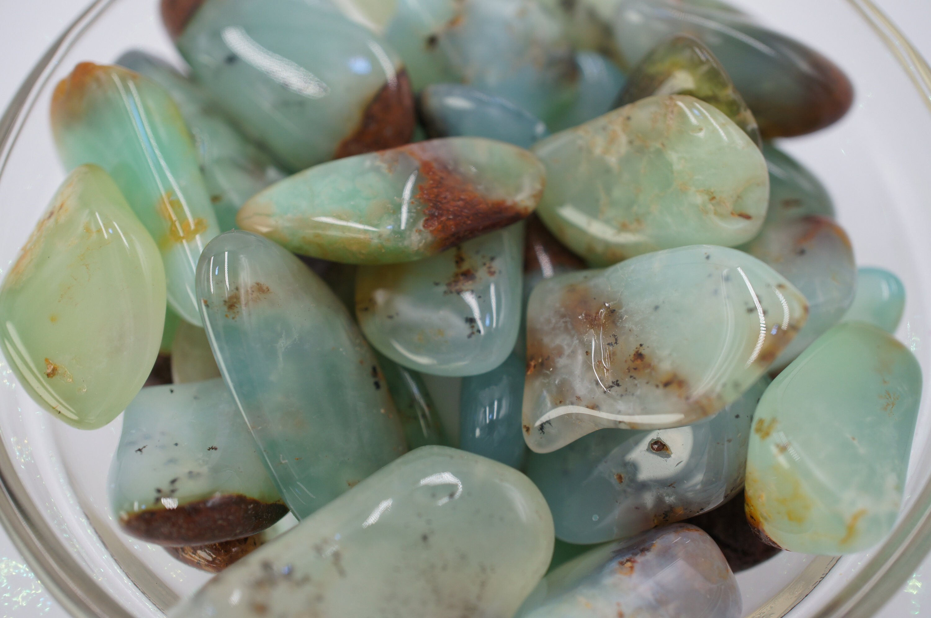 Chrysoprase Tumbled Stone Chrysoprase Tumble Green | Etsy