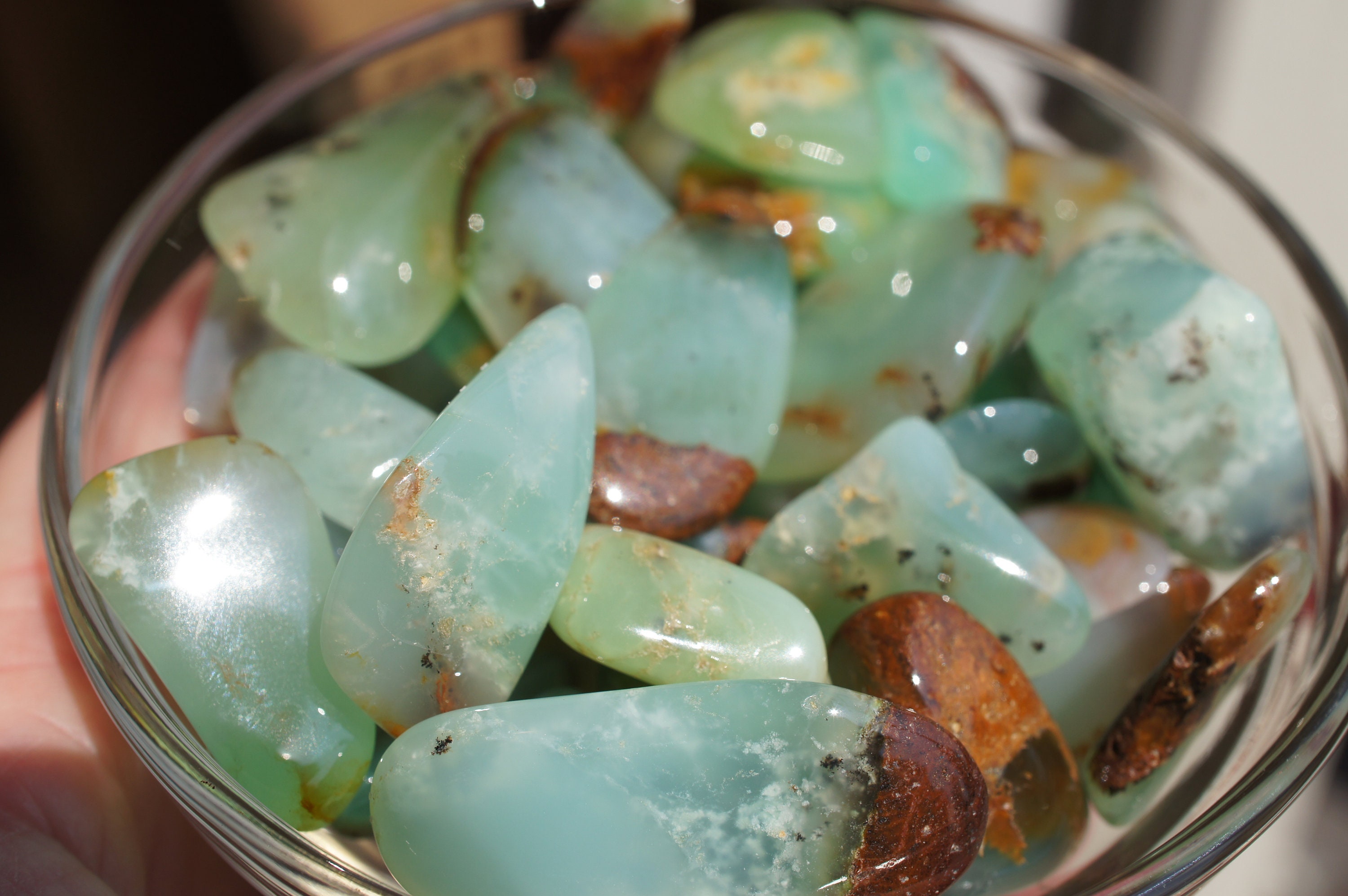 Chrysoprase Tumbled Stone Chrysoprase Tumble Green | Etsy