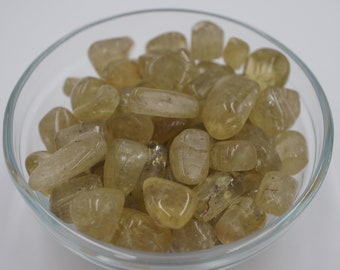 Yellow Apatite Tumbled, Small Green Apatite Tumble
