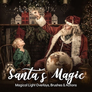 Santa&#39;s Magic: Light Overlays and Brushes