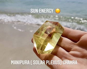 Genuine Pure Citrine Crystal. Unheated Citrine,  High Altitude natural Citrine. Manipura Chakra. Wealth and abundance crystal