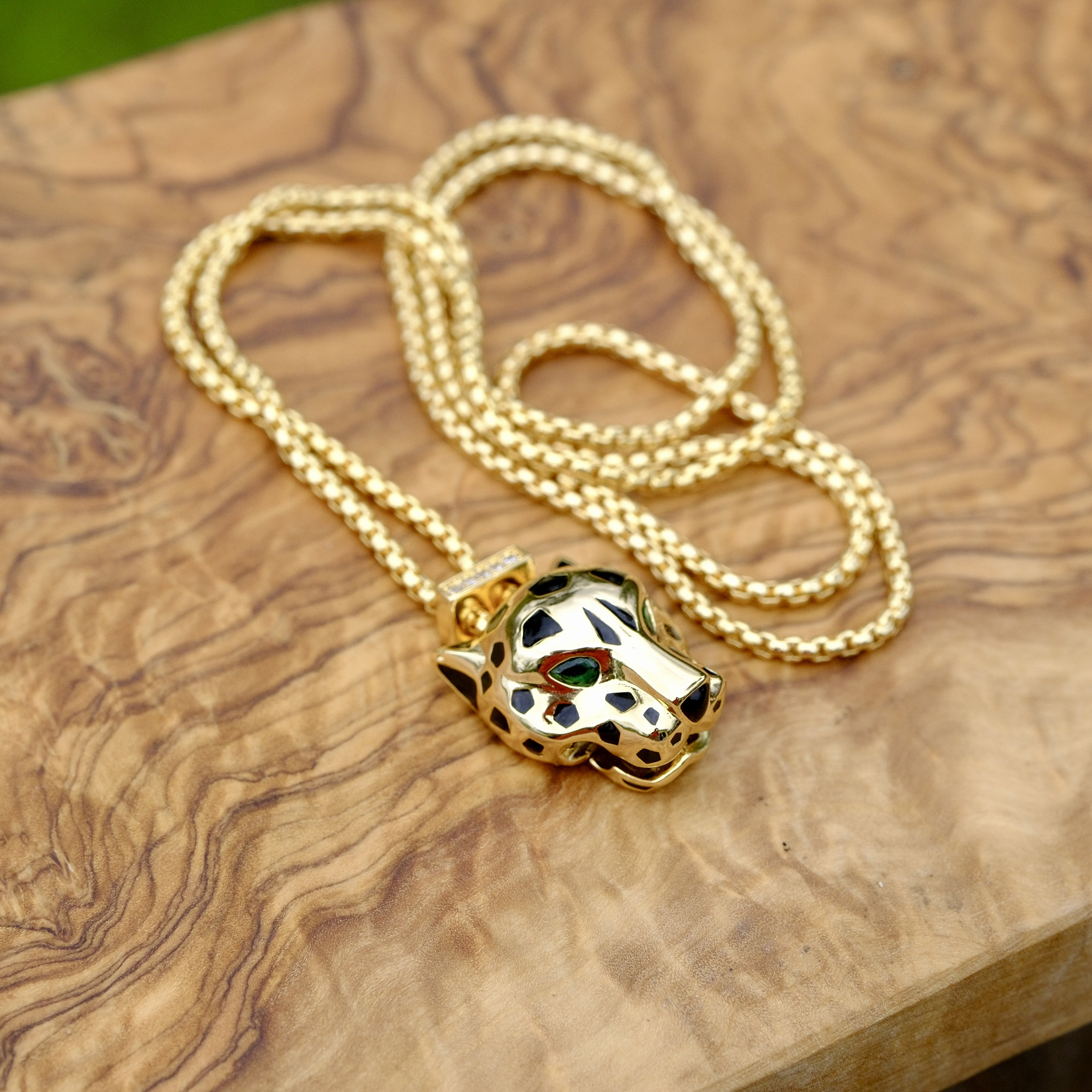 Gold Plated Jaguar Necklace: Amazonian Totem Animal Pendant - Etsy