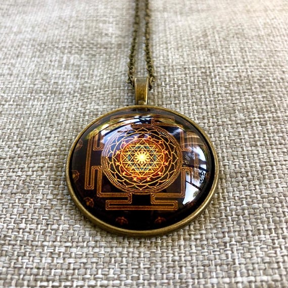 Sri Yantra Pendant, Sacred Geometry Jewelry, Sri Yantra Jewelry, Jewelry  for Men, Necklace for Men, Sri Yantra Necklace, Buddhist