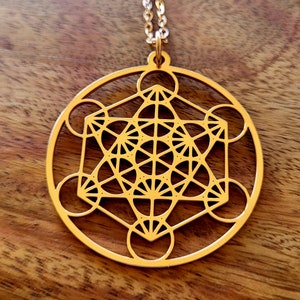 Metatron Cube Necklace Sacred Geometry Jewelry Gold and Rose Gold Symbol of The Universe. Metaphysical Necklace. Symbol of The Universe.