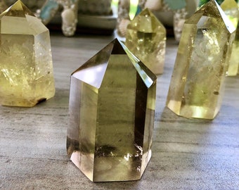 Natural Pure Citrine Point Obelisk. High Altitude. Metaphysical Crystals, Manipura Chakra, Wealth, Abundance Crystals, Solar Plexus Chakra