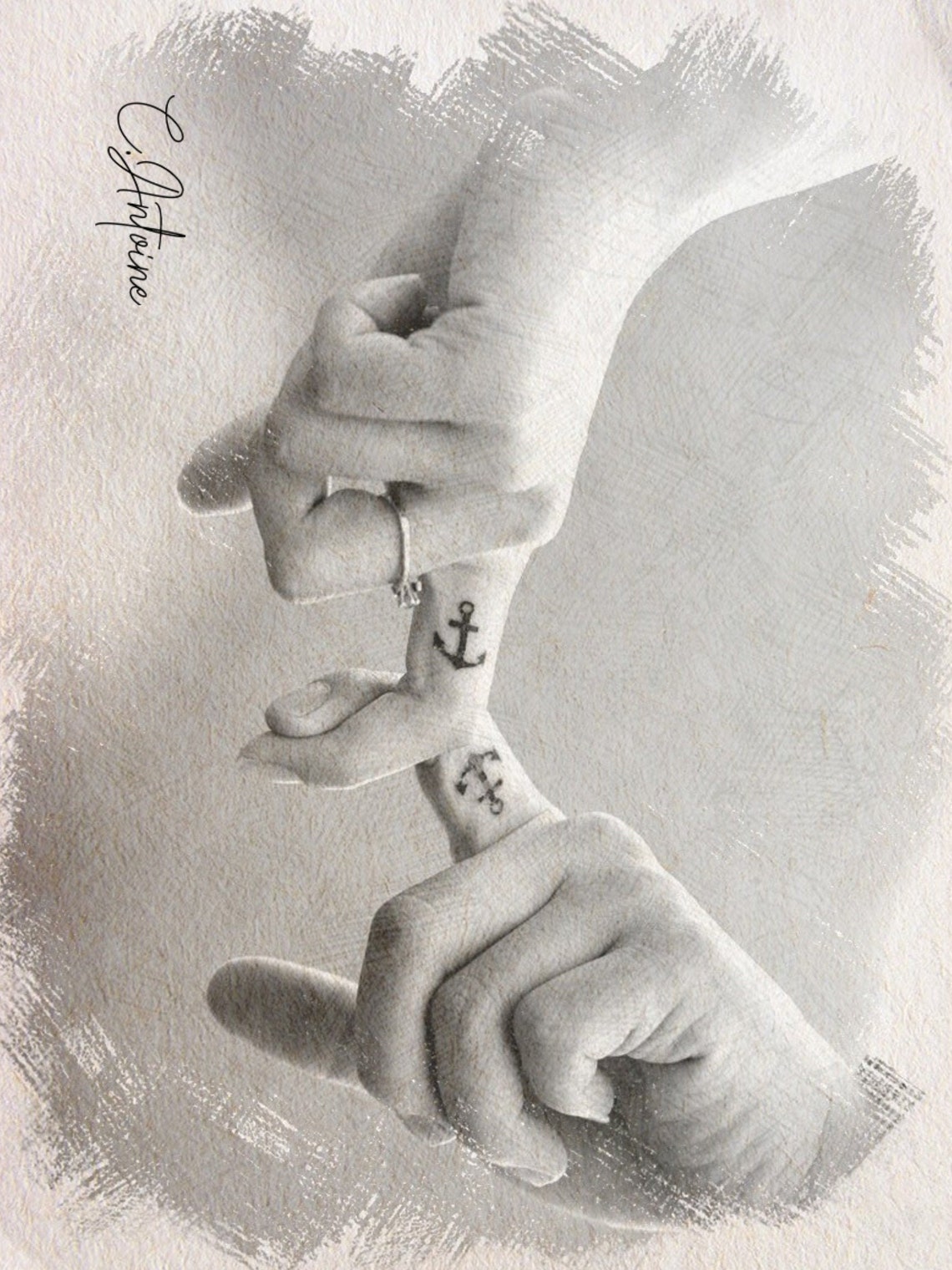 Fine Art Soul Mate Pencil Drawing Graphite Illustration Wall Etsy