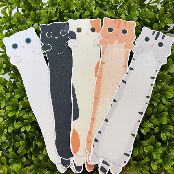 Matte Long Cat Stickers