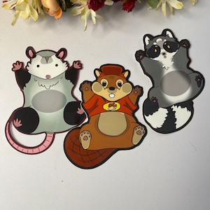Possum, Beaver, Raccoon Window Peeker, Decorative Sticker for Cars and Bumpers