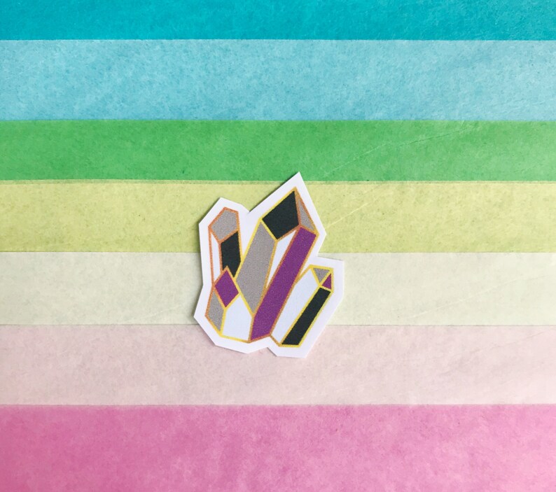 Crystal Queer Pride Matte Stickers Decorative Aesthetic Etsy