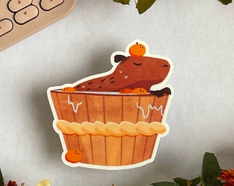 Capybara Waterproof Sticker, Decorative for Stationary, Laptop, Planner, Phone Cases