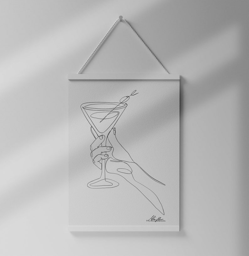 Draw the Line Digital Art Print Unique Character Artwork - Etsy
