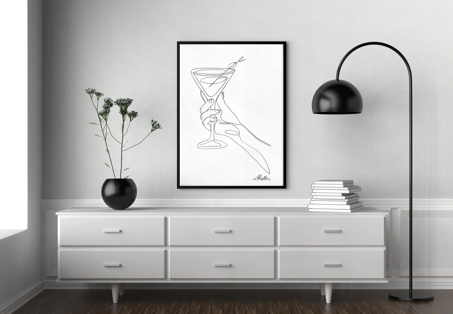 Draw the Line Digital Art Print Unique Character Artwork - Etsy
