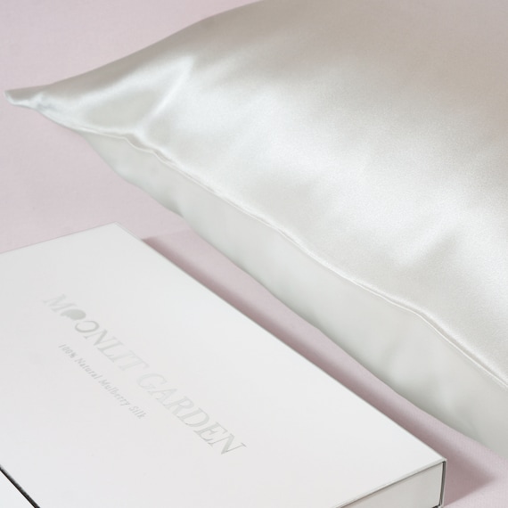 MOONLIT GARDEN Luxury Both sided 100 Mulberry Silk Pillowcase