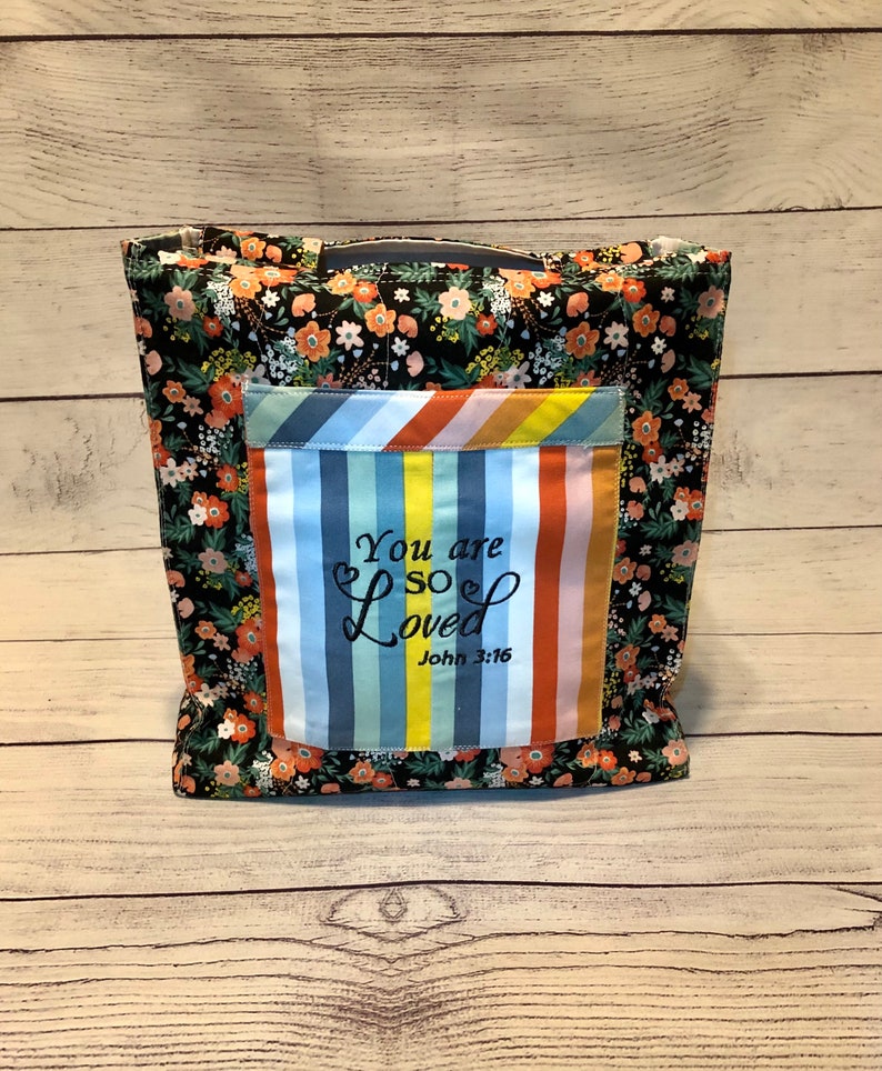 Tote Bag Quilted and Embroidered