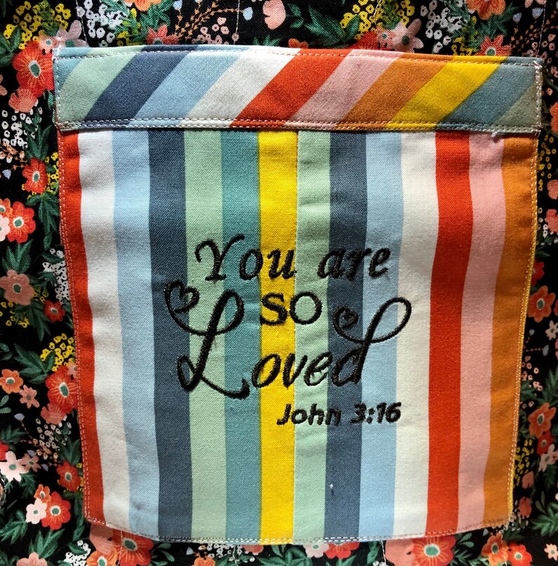 Tote Bag Quilted and Embroidered