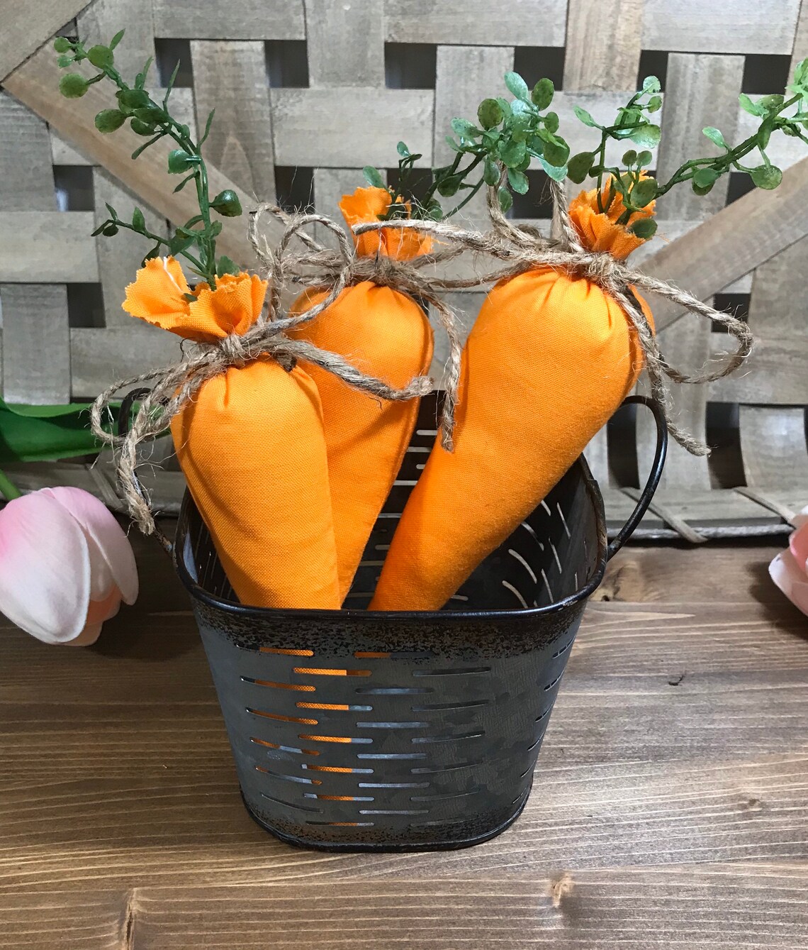 Fabric Carrot Easter Decor Farmhouse Fabric Carrots Rustic Etsy