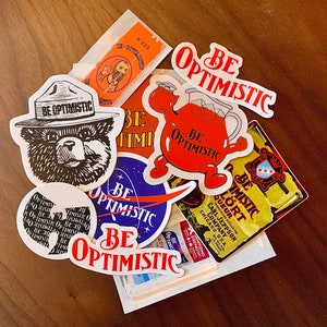 Custom 10-Pack of Be Optimistic Stickers
