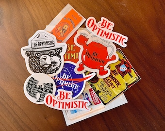 Custom 10-Pack of Be Optimistic Stickers