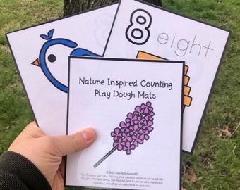 Nature Inspired Counting Play Dough Mats