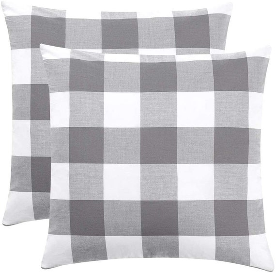 outdoor buffalo plaid pillows