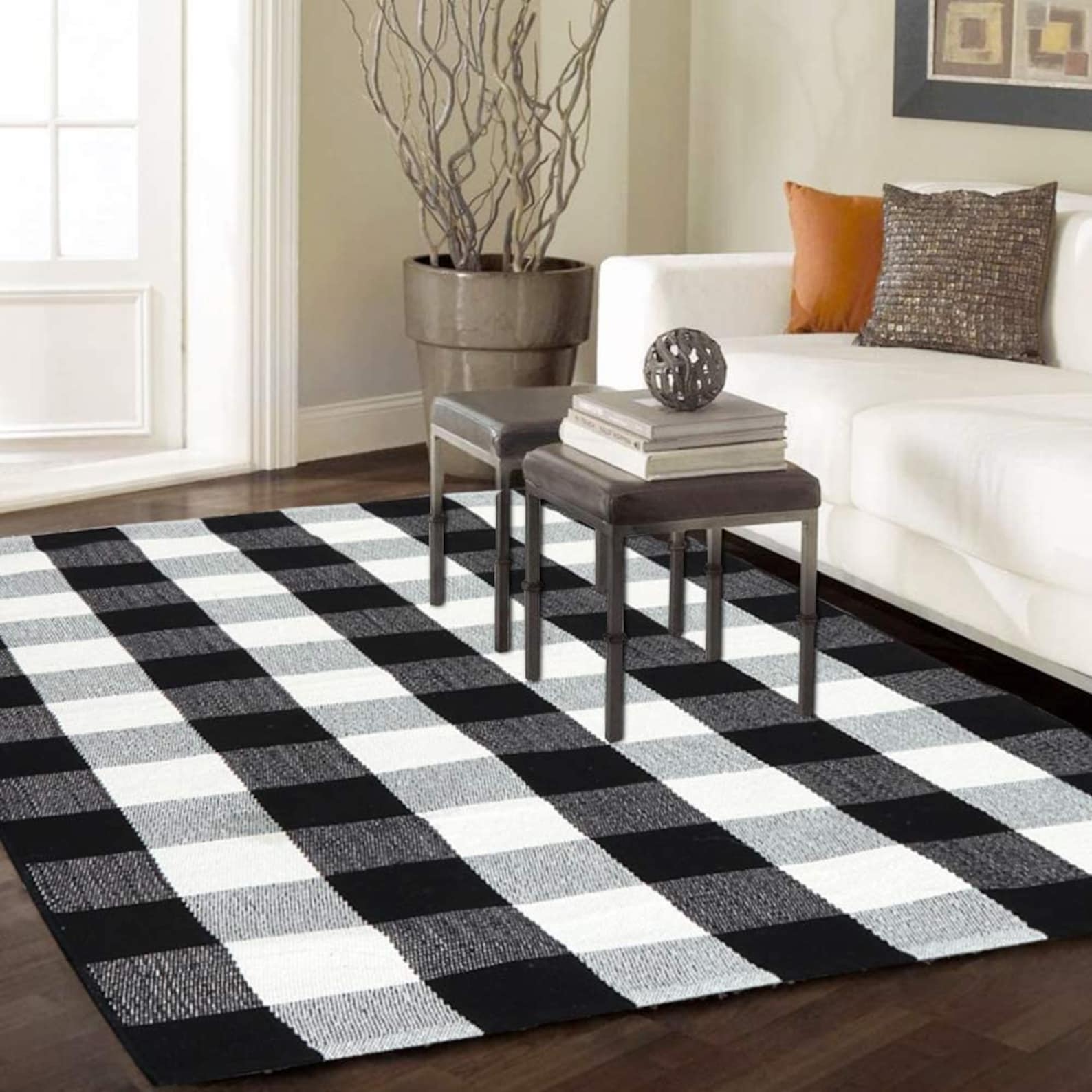 Buffalo Plaid Rug 3x5 Ft Buffalo Plaid Area Rug Hey There Etsy