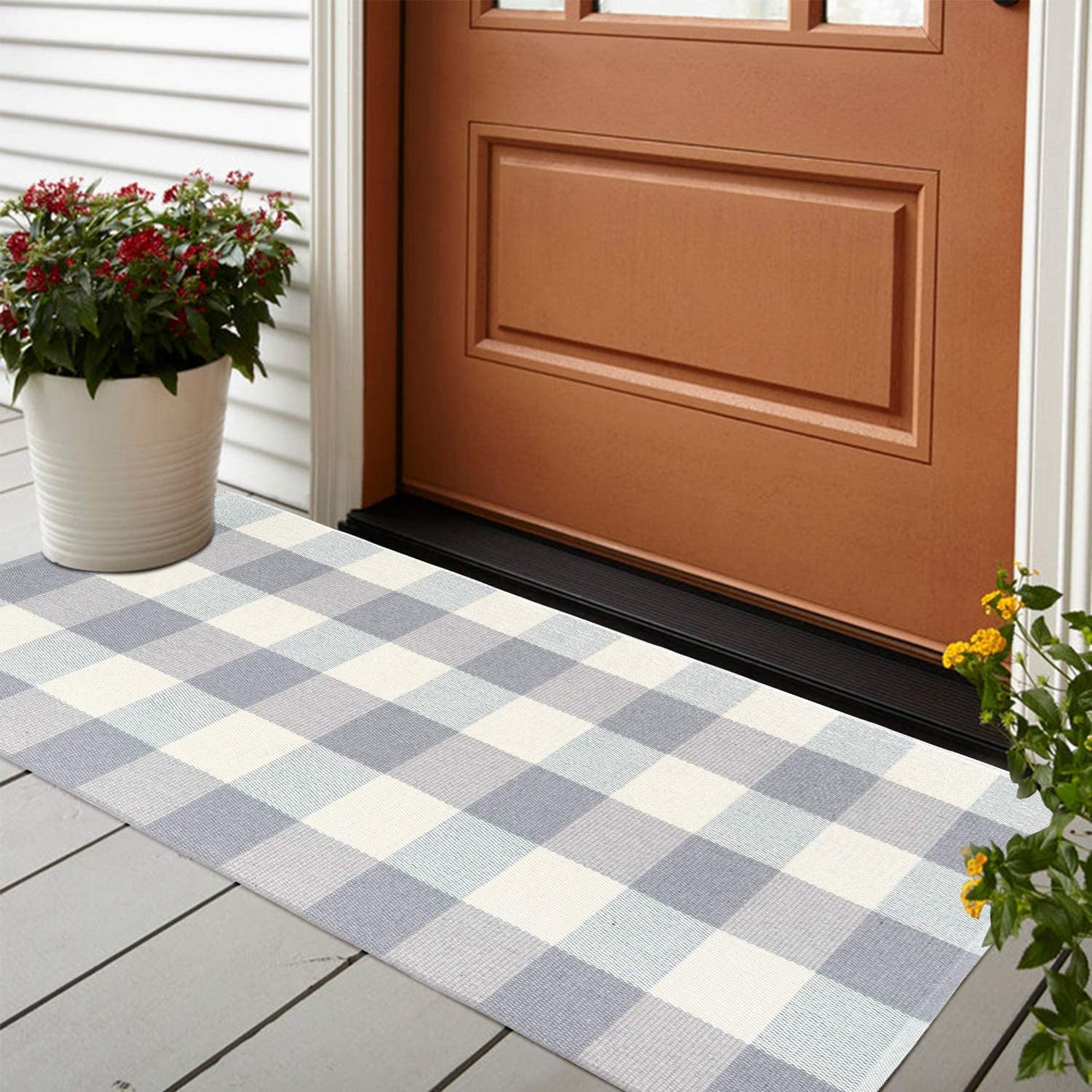 Buffalo Plaid Rug Black and White Check Rug Buffalo Plaid Etsy