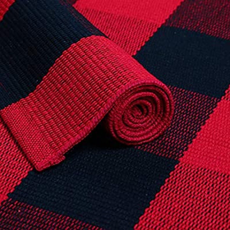 Buffalo Plaid Rug Buffalo Plaid Area Rug Hey There Doormat Etsy