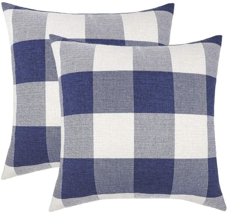 Buffalo Check Plaid Throw Pillow Cover Outdoor Pillow Cover Etsy