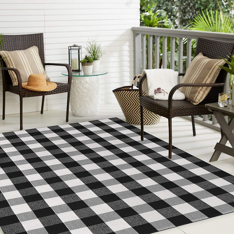 Black And White Plaid Area Rug at Stella Beets blog