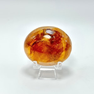 Golden Healer Quartz Palm Stone | Polished Healing Crystal | Golden Quartz Pocket Stone | Meditation Crystal image 1